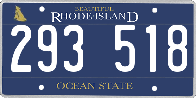 RI license plate 293518
