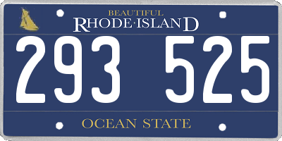 RI license plate 293525