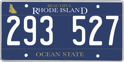 RI license plate 293527