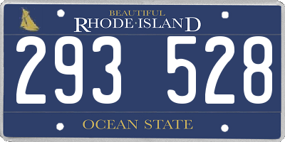 RI license plate 293528