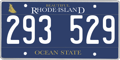 RI license plate 293529