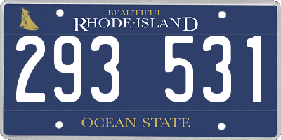 RI license plate 293531