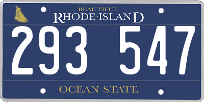 RI license plate 293547