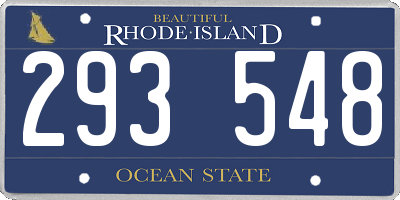 RI license plate 293548
