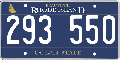 RI license plate 293550