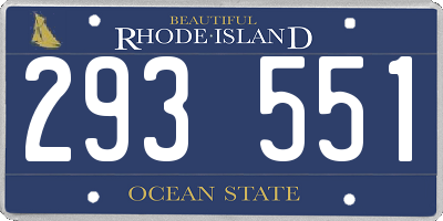 RI license plate 293551