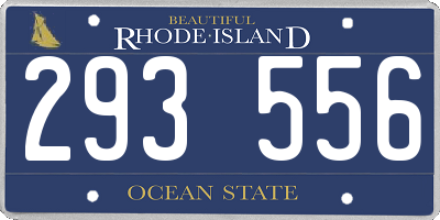RI license plate 293556