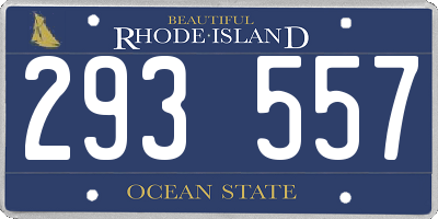 RI license plate 293557