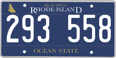 RI license plate 293558