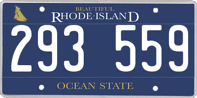 RI license plate 293559