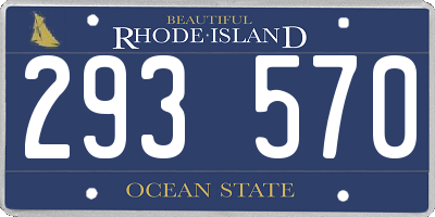 RI license plate 293570