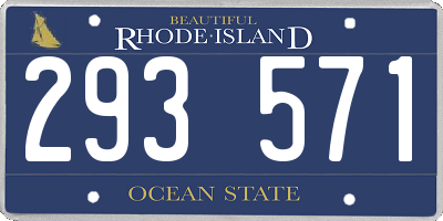 RI license plate 293571