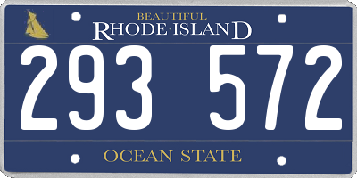 RI license plate 293572