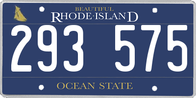 RI license plate 293575