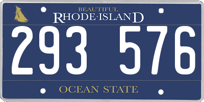 RI license plate 293576