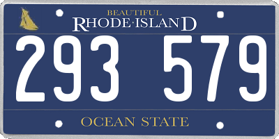 RI license plate 293579