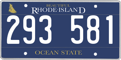 RI license plate 293581