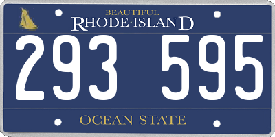 RI license plate 293595