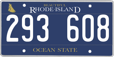RI license plate 293608