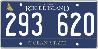 RI license plate 293620