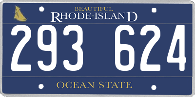 RI license plate 293624