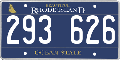 RI license plate 293626