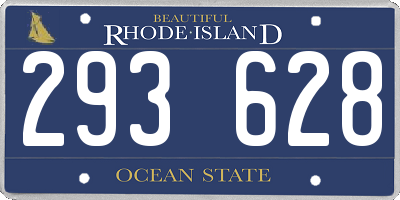RI license plate 293628