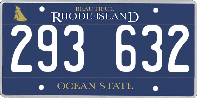 RI license plate 293632