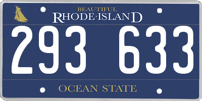 RI license plate 293633