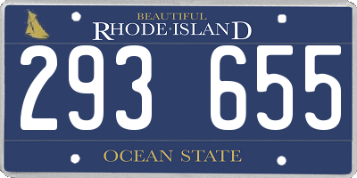 RI license plate 293655