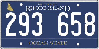 RI license plate 293658