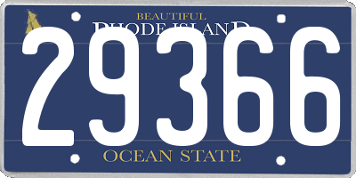 RI license plate 29366