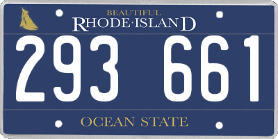 RI license plate 293661