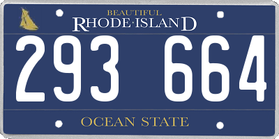 RI license plate 293664