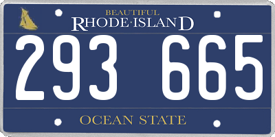 RI license plate 293665