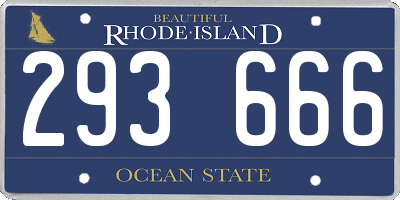 RI license plate 293666