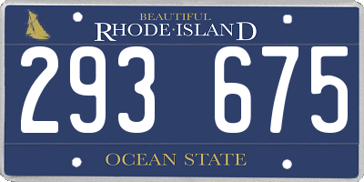 RI license plate 293675