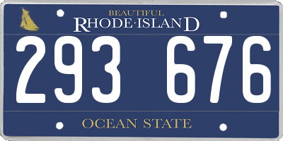 RI license plate 293676