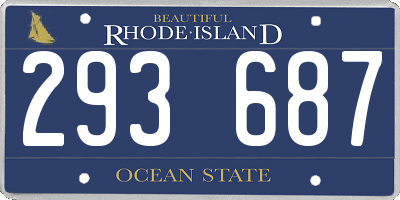 RI license plate 293687