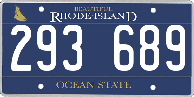 RI license plate 293689
