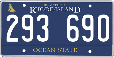 RI license plate 293690