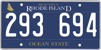 RI license plate 293694