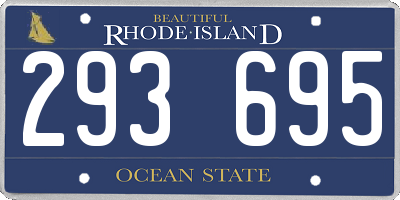 RI license plate 293695