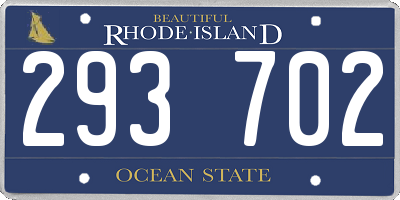 RI license plate 293702