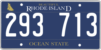 RI license plate 293713