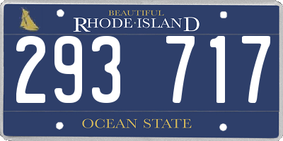 RI license plate 293717