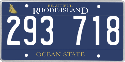 RI license plate 293718
