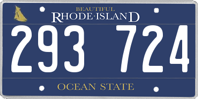 RI license plate 293724