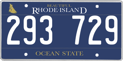 RI license plate 293729
