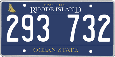 RI license plate 293732